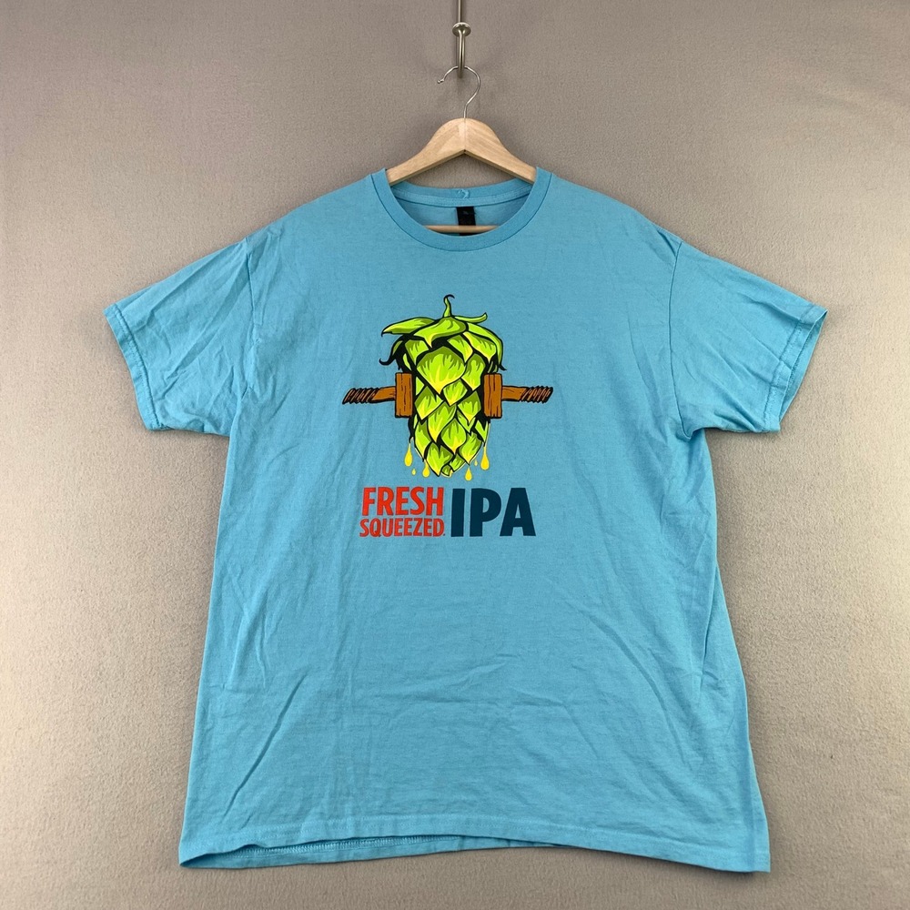 Deschutes Brewery Fresh Squeezed IPA T-Shirt Men Large Blue Graphic Tee